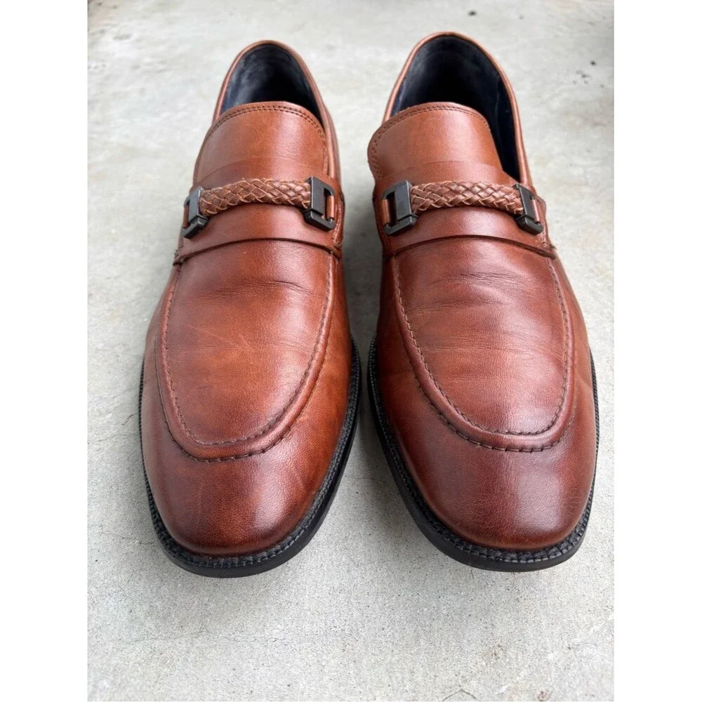 Cole Haan Warner Grand Bit Loafers Mens Brown Leather Dress Shoes Slip On 10.5
